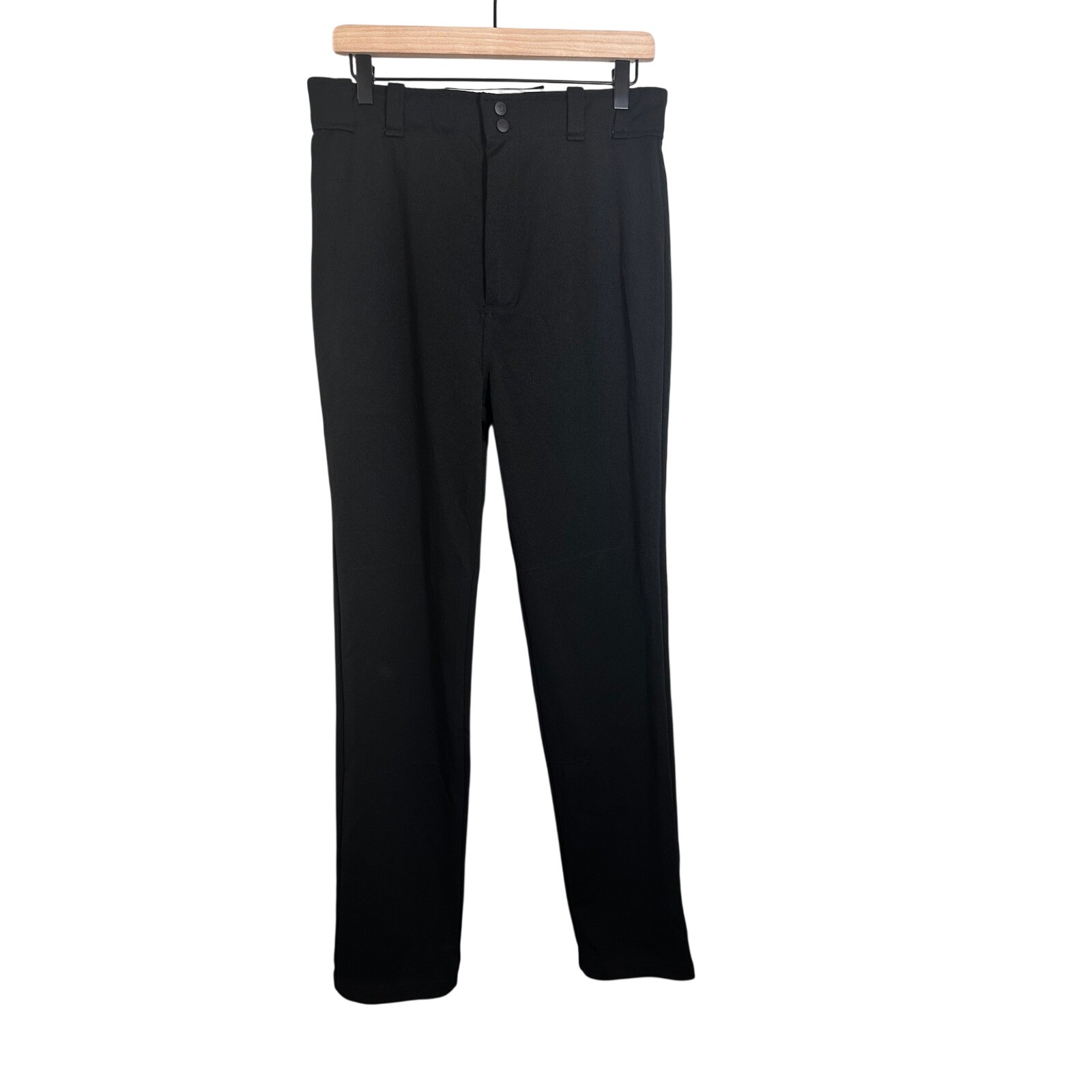 Rawlings Launch Mens Black Baseball Pant Amabp31 Pro-Dri Unhemmed Size Medium